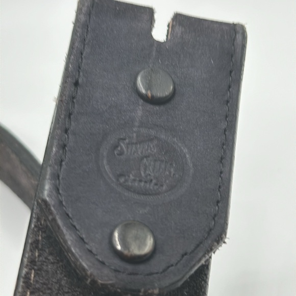 Silver creek black leather top grain southwestern belt size 36 - Picture 6 of 8